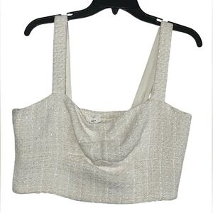 NWT A Loves A Tweed‎ Cami Crop Top Size L